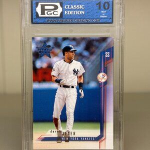 2001 LEAF Rookies and Starts DEREK JETER #2 PGC 10 Gem Mint Yankees Graded